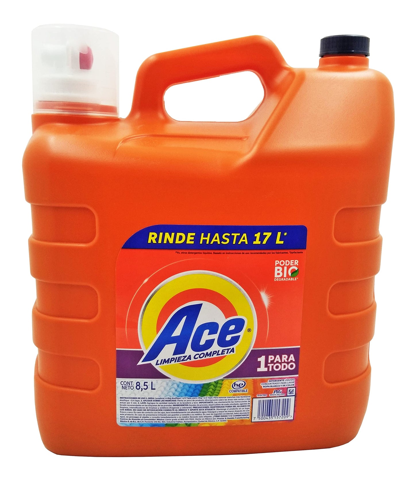 Ace, Jabón Líquido, 8.5 Lts.… - Ace, Jabón Líquido, 8.5 Lts.