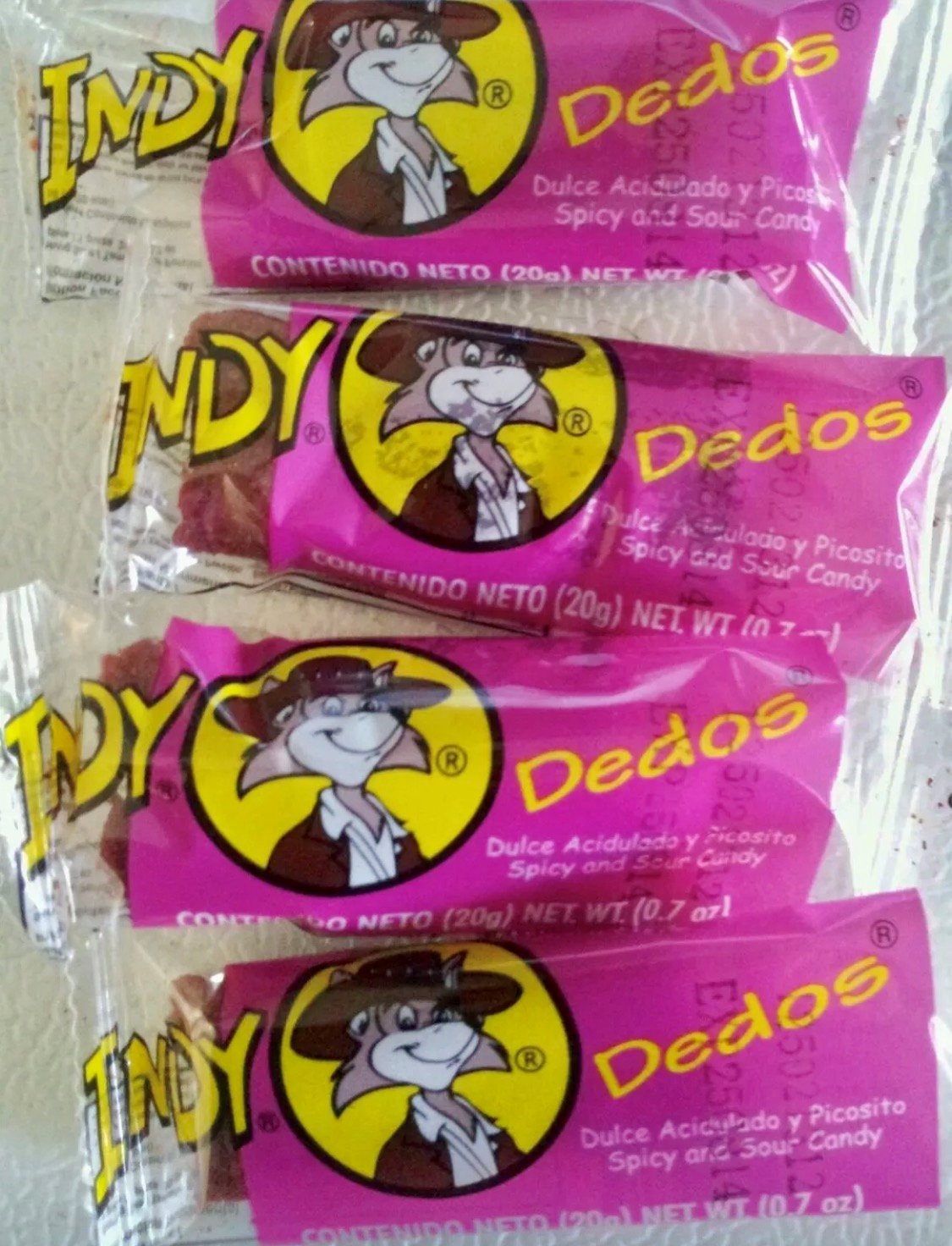 3 x DEDOS INDY SPICYSOUR MEXICAN CANDY