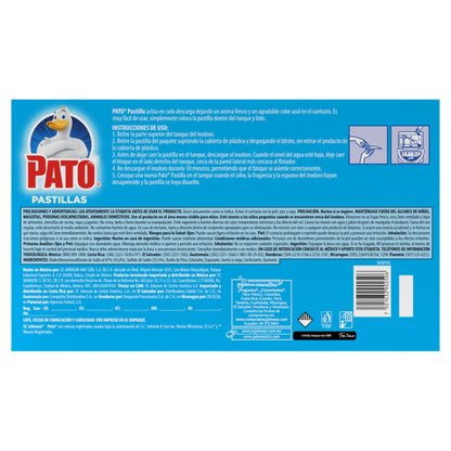 Pato Pastillas Desinfectantes para Tanque de Baño, Quita Manchas y Aromatiza en Cada Descarga, Hasta 5 Semanas, 6 Unidades de 52g cada una
