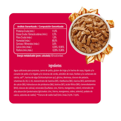 Dog Chow Alimento Húmedo Cachorros Pollo, Paquete con 20 Pzas de 100g