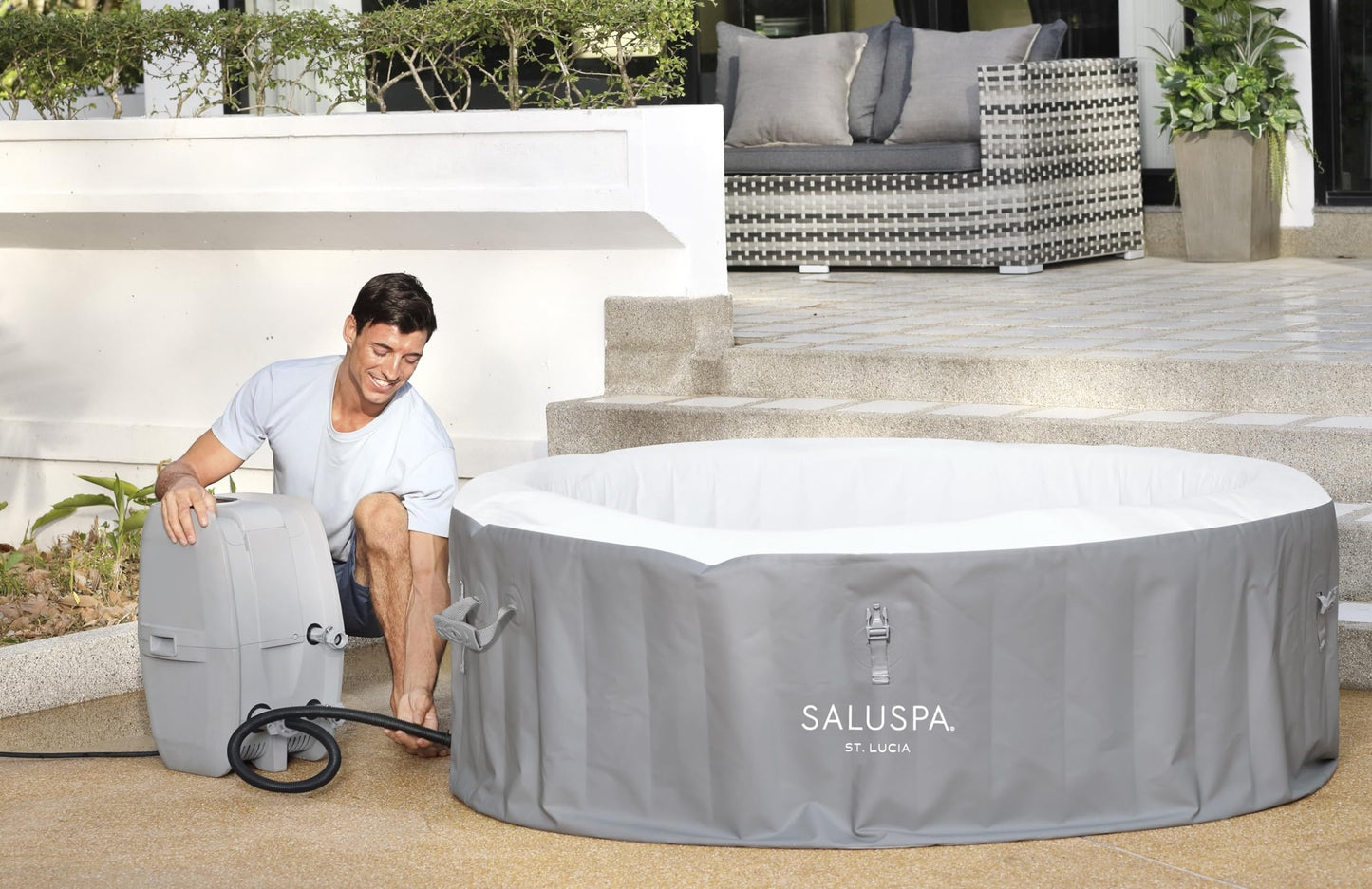 Bestway SaluSpa Budapest - SPA Inflable para Tina de hidromasaje