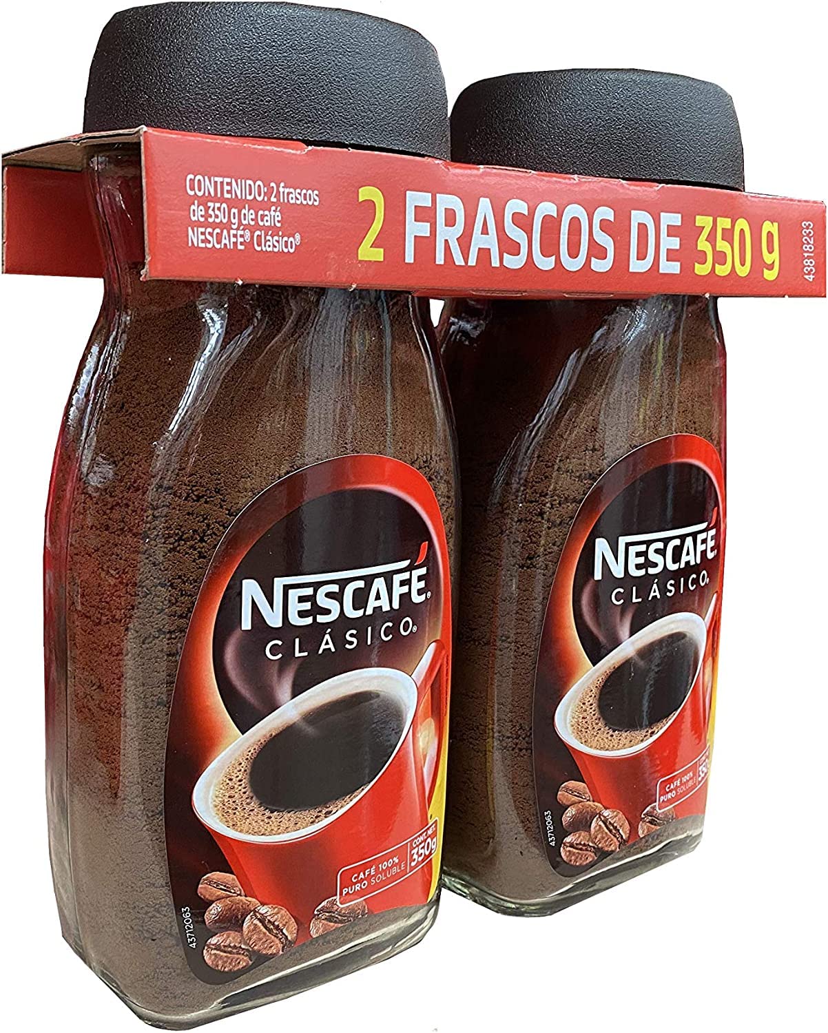 Nescafe - Nescafé - Café Soluble Nescafé Clásico 2 Frascos De 350 g.