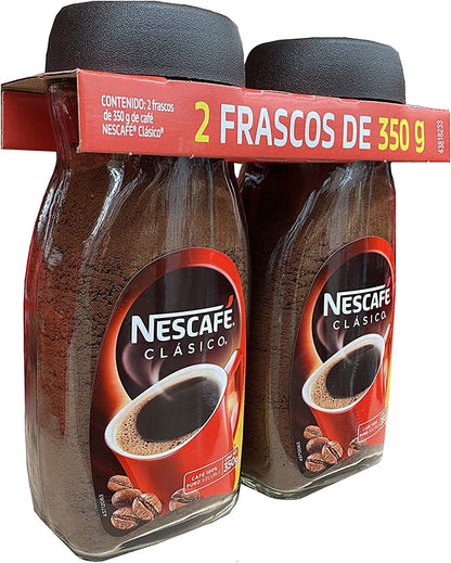Nescafe - Nescafé - Café Soluble Nescafé Clásico 2 Frascos De 350 g.