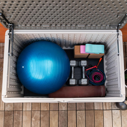 Lifetime 60254 - Caja de Almacenamiento para Exteriores de Alta Resistencia, 150 galones