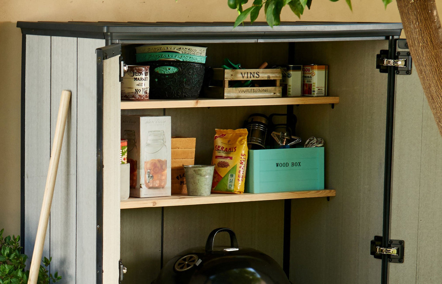 Keter - Keter 1.5 mAlto cobertizo de almacenamiento, Gris