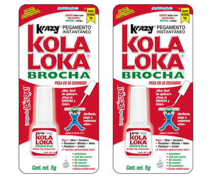 KOLA LOKA Kola Loka Pegamento Instant 5g Brocha Bltkrazy, Pack of 1 (2 -Pack of 1)