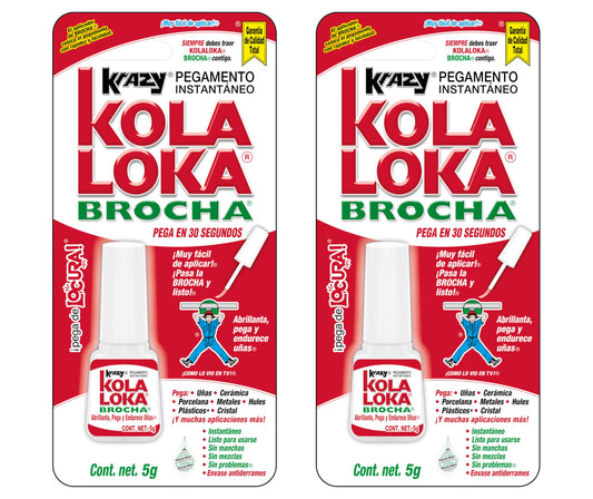 KOLA LOKA Kola Loka Pegamento Instant 5g Brocha Bltkrazy, Pack of 1 (2 -Pack of 1)