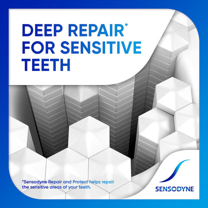 Sensodyne Repair & Protect Whitening Sensitivity Toothpaste for Sensitive Teeth, 3.4 ounces (Pack of 2)