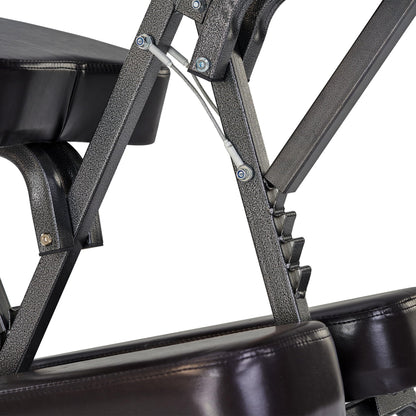 Master Massage Bedford - Silla portátil de Cuerpo Completo con Cuna Facial Ajustable, Ligera para SPA, Tatuaje, salón y Viajes, Viene con Estuche de Transporte, Acabado café