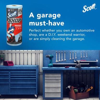 Kimberly-Clark Scott (75130) - Toallas para taller, Azul, 30 Rolls