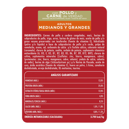 One Dry Perro - One Adulto Mediano y Grande Carne 12kg