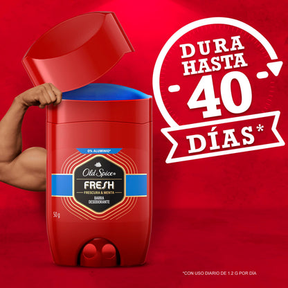 Old Spice - Old Spice, 5 Pack de Desodorantes de 50 grs c/u, Fragancia Fresh Menta.