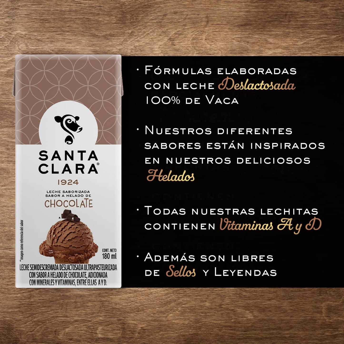 Leche Santa Clara sabor Helado 250ml