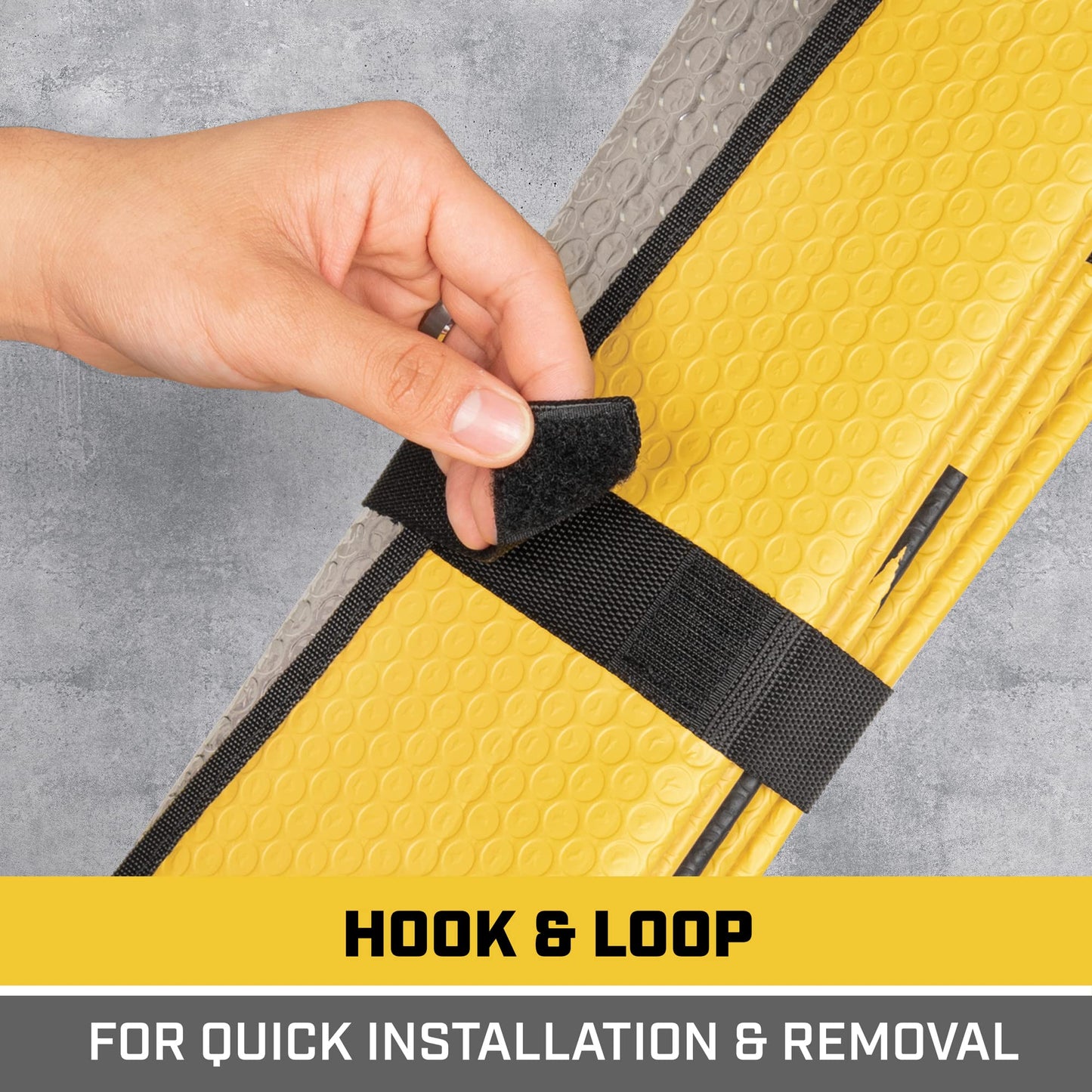 CAT Parasol para Coche o camión, diseño de Pistas, Color Amarillo, Doble Burbuja, Estilo acordeón, 57 x 27 Pulgadas