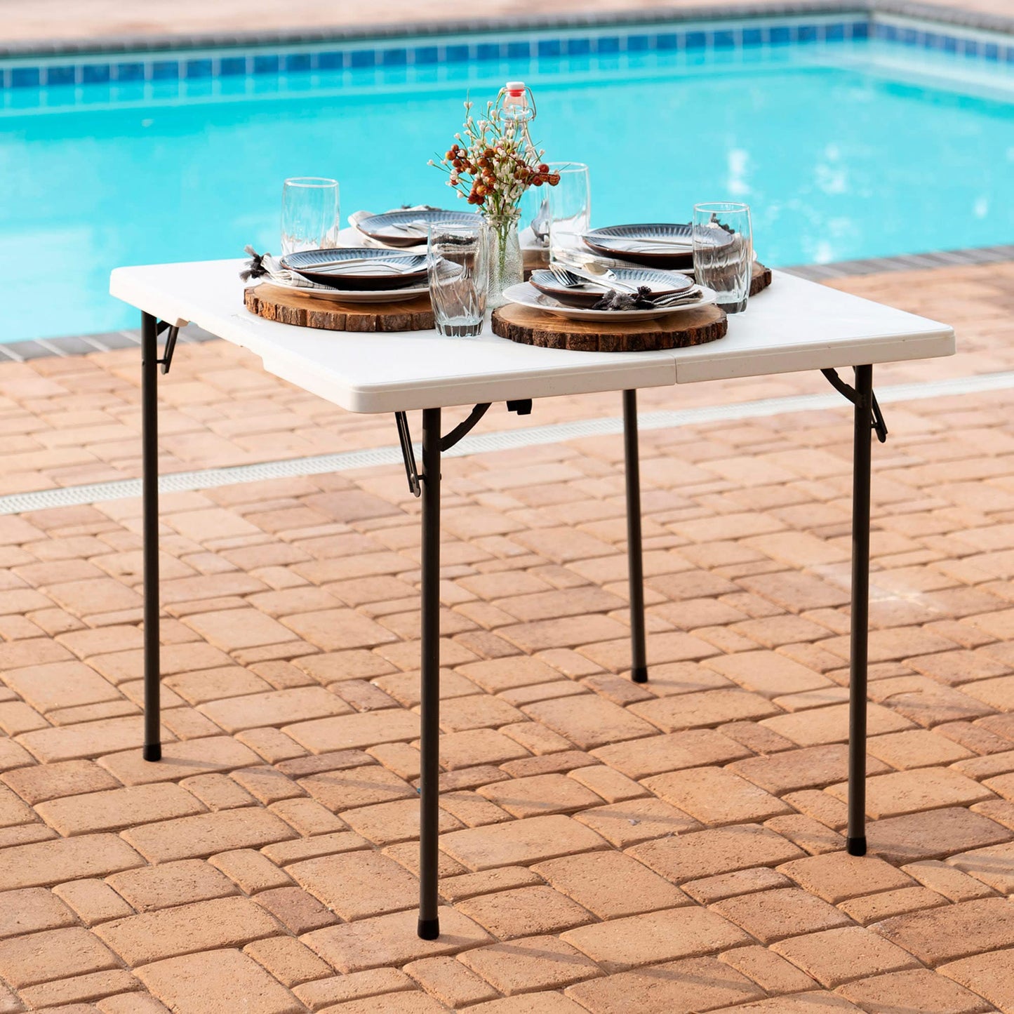 Lifetime Mesa cuadrada plegable de 37 pulgadas