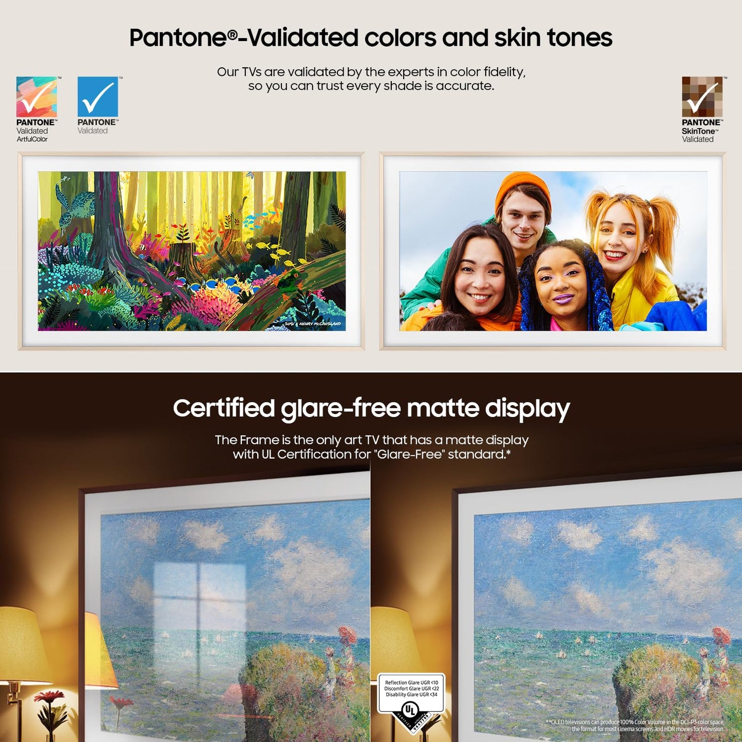 SAMSUNG 50-Inch Class QLED 4K LS03D The Frame Series Quantum HDR Smart TV con Dolby Atmos, Modo artístico, antirreflectante, Marco Personalizable, Montaje de Pared Delgado con Alexa Incorporado