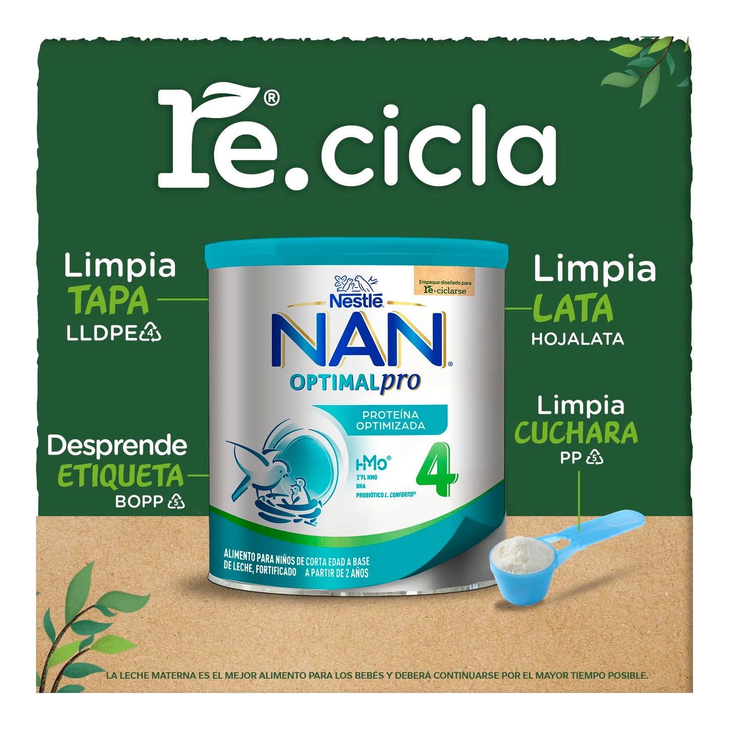 Nestlé Baby & Me Fórmula de Crecimiento Nan 4 Optipro, Nestlé Baby & Me