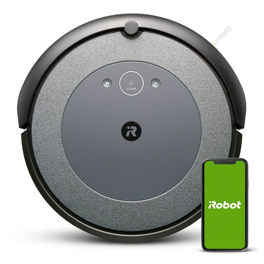 iRobot Roomba, Robot Aspiradora Inteligente, Roomba i3 EVO con Conexión Wi-Fi, Contenido: 1 Aspiradora Inalámbrica,1 Filtro Extra,1 Base de Carga Color: Negro con Gris