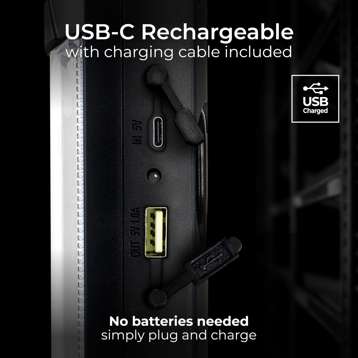 Lampara de Inspeccion Recargable Tilt Torch 5W con Power Bank