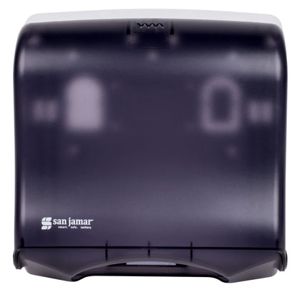 San Jamar T1755TBK Ultrafold Fusion - Dispensador de toallas plegables, se adapta a 400 toallas multiplegables/240 C, clásica, perla negra