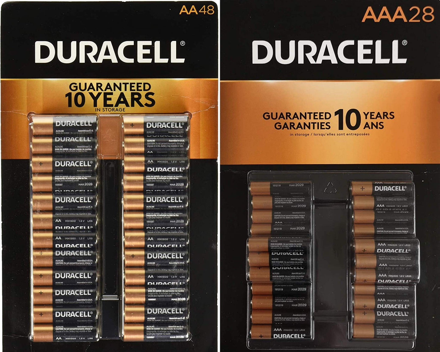 Duracell - Duracell CopperTop - Paquete variado de baterías alcalinas – 48 pilas AA y 28 pilas AAA Valuepack
