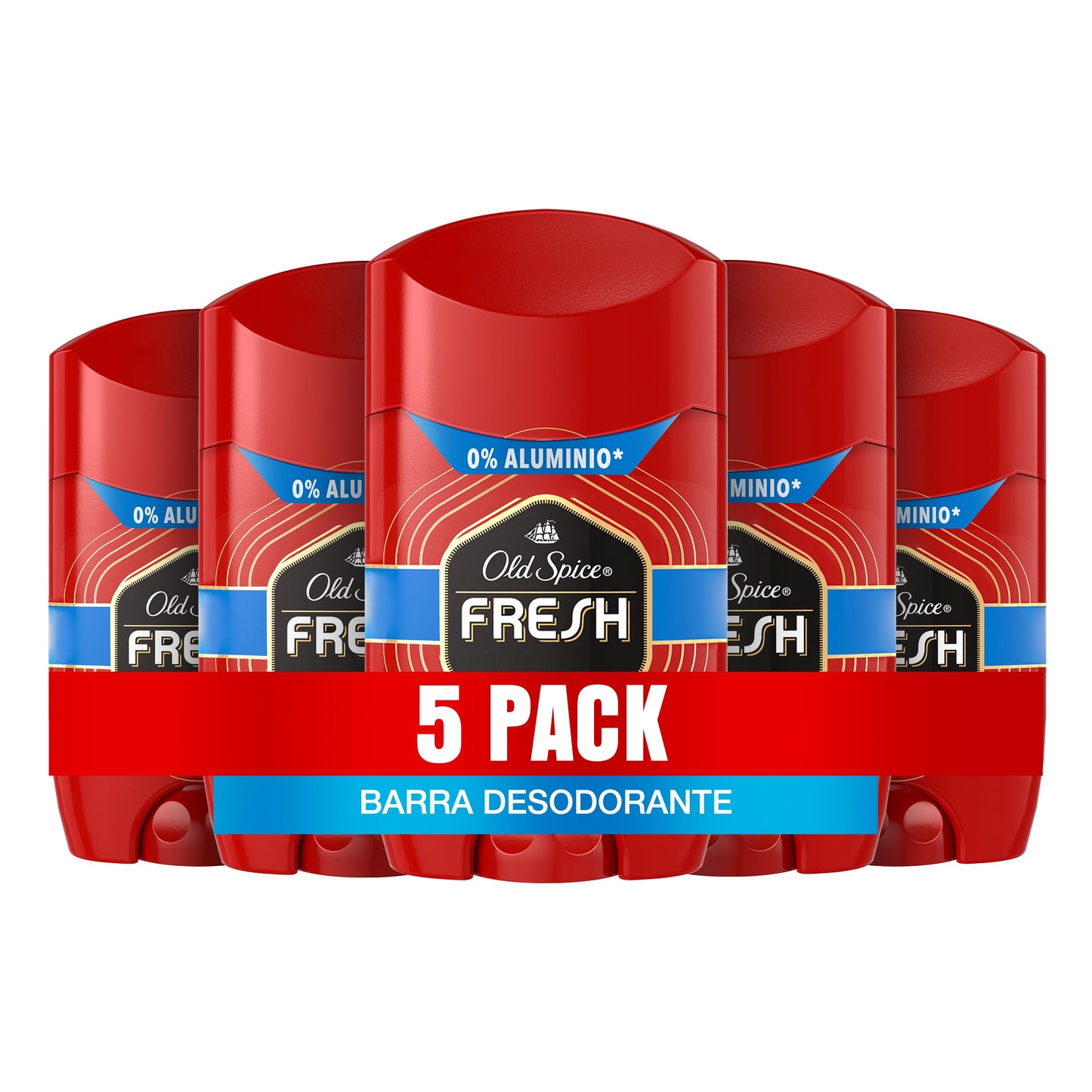 Old Spice - Old Spice, 5 Pack de Desodorantes de 50 grs c/u, Fragancia Fresh Menta.