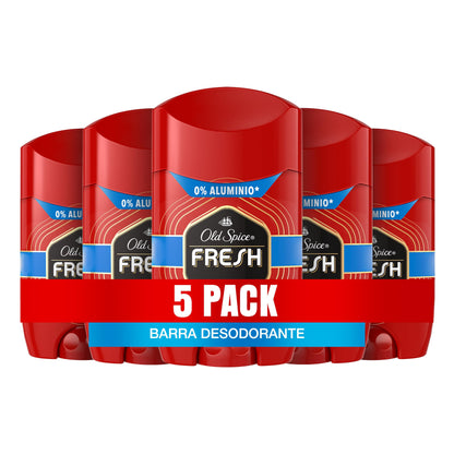 Old Spice - Old Spice, 5 Pack de Desodorantes de 50 grs c/u, Fragancia Fresh Menta.