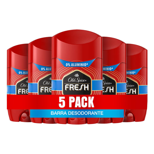 Old Spice - Old Spice, 5 Pack de Desodorantes de 50 grs c/u, Fragancia Fresh Menta.