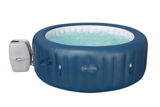 Bestway SaluSpa Portable Inflatable Round Outdoor Hot Tub SPA with 81 Air Jets, Cover, Pump, & Integrated Filter