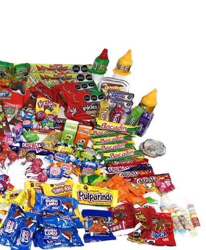 RICOLINO - Dulces para fiesta piñata, 4.5 Kilogramos, 284 piezas, caramelos, chocolates, paletas, tamarindos