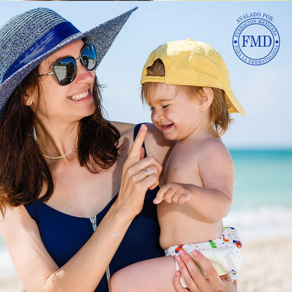 Eclipsol Ultra Loción Kids Protector Solar Facial y Corporal FPS50+, Hipoalergénico, Textura Ligera, Para Piel Sensible Infantil, Resistente al Agua, 60 g