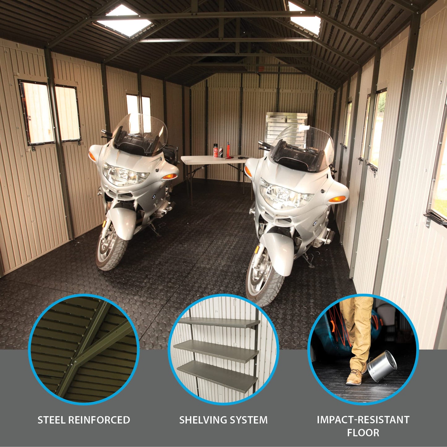 Lifetime - Lifetime Cobertizo de almacenamiento (3,4 m x 6,4 m)