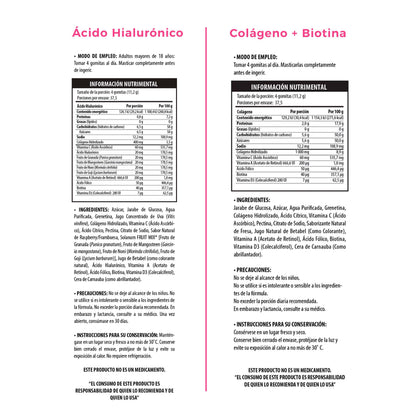 Gummisol Gomitas de Colágeno + Biotina Belabear 100 Gomitas Gomitas de Ácido Hialurónico Belabear 100 Gomitas Gomitas para Adultos Belabear Supelemento Alimenticio - 2 pack