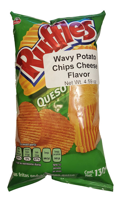 Sabritas Bolsa grande de papas fritas mexicanas (paquete de 3) (Botanas Mexicanas Bolsa Grande) (paquete de 3) volantes Queso 4.4 onzas)