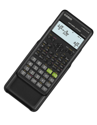 Casio - Casio FX-82LAPLUS2-BKSMT Calculadora Cientifica de 252 Funciones, Calculos fraccionarios, Estadistica, Combinacion y Permutacion