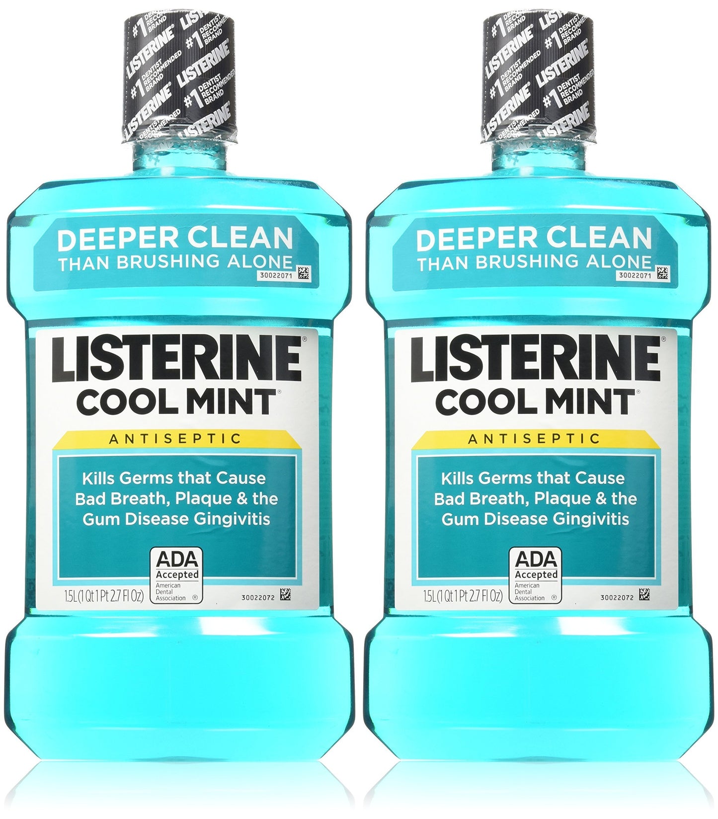 Listerine Antiseptic Cool Mint Mouthwash, 1.5 L, 50.72 oz (Pack of 2)