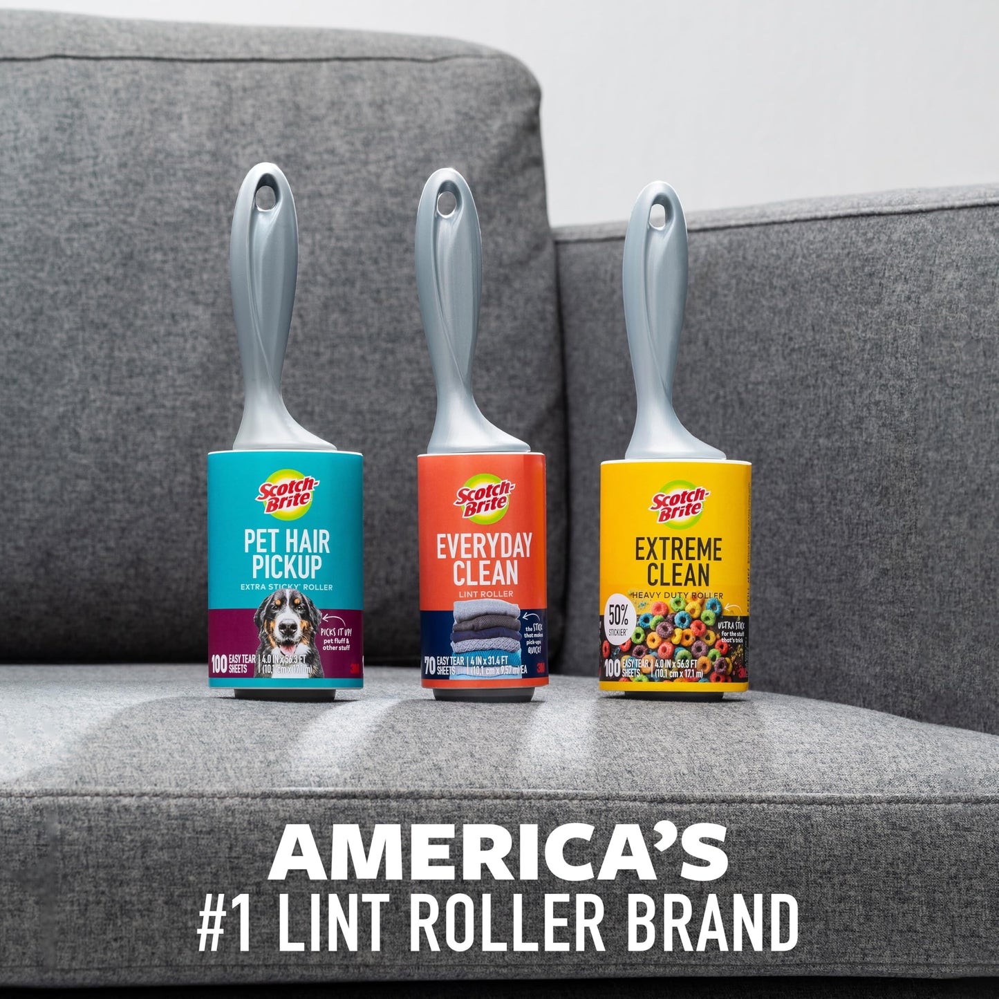 Scotch-Brite Lint Roller, 95 Sheets, 5 Count by Scotch-Brite