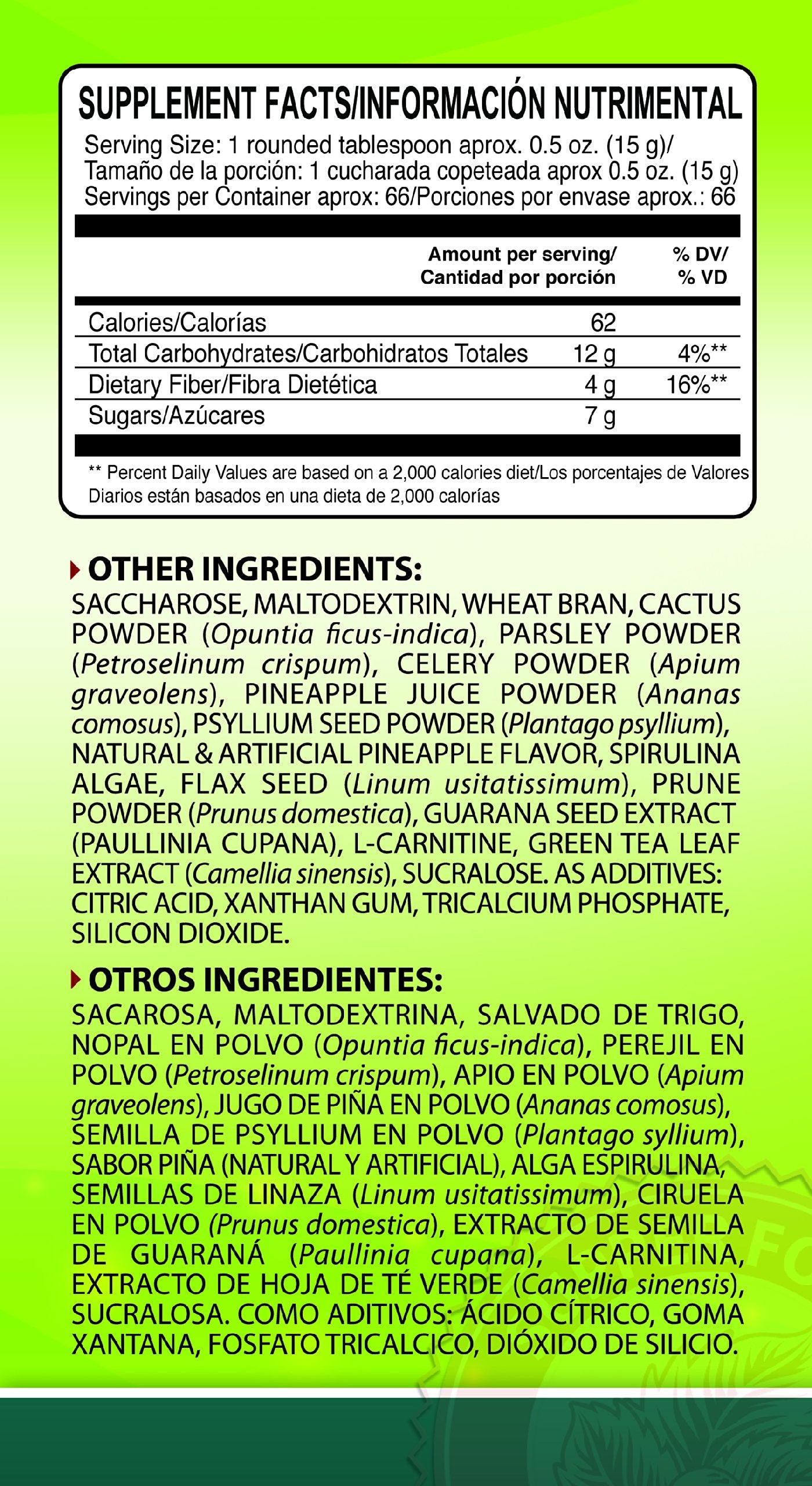 Superalimento de jugo verde Solanum (piña, 35 onzas)