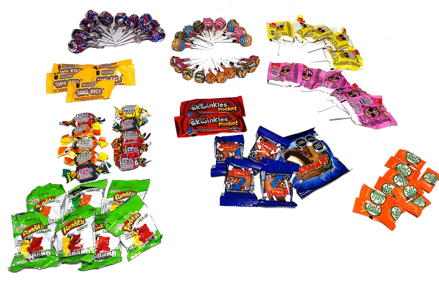 RICOLINO - Dulces para fiesta piñata, 4.5 Kilogramos, 284 piezas, caramelos, chocolates, paletas, tamarindos