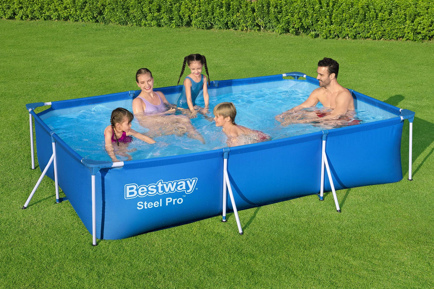 Bestway Steel Pro - Piscina para Exteriores, Piscina sobre el Piso, Varios tamaños