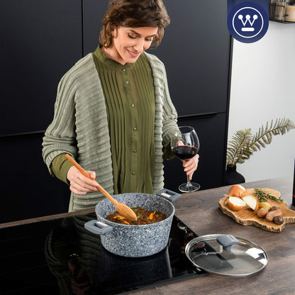 Westinghouse Cacerola Antiadherente de Mármol Gris Granito 28 cm (WCCC0070028GGY)