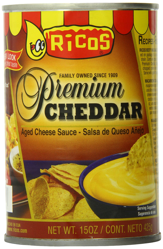 Rico's Salsa de queso Cheddar envejecido Ricos, 15 oz