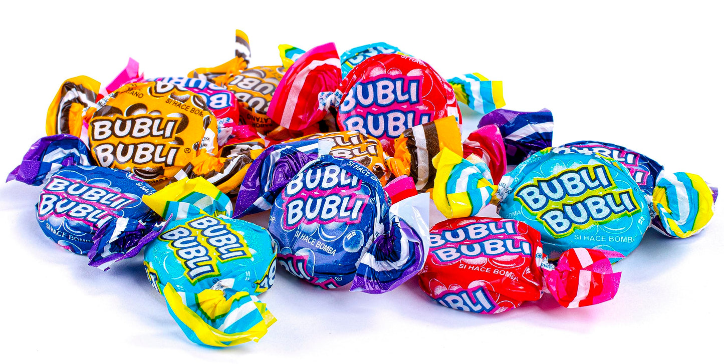 Bubli Bubli Surtido | 2 Pack | Goma de Mascar Suave | Sabores Frutales | 540g c/u | Chicle sabor frutas | 100 pz c/u
