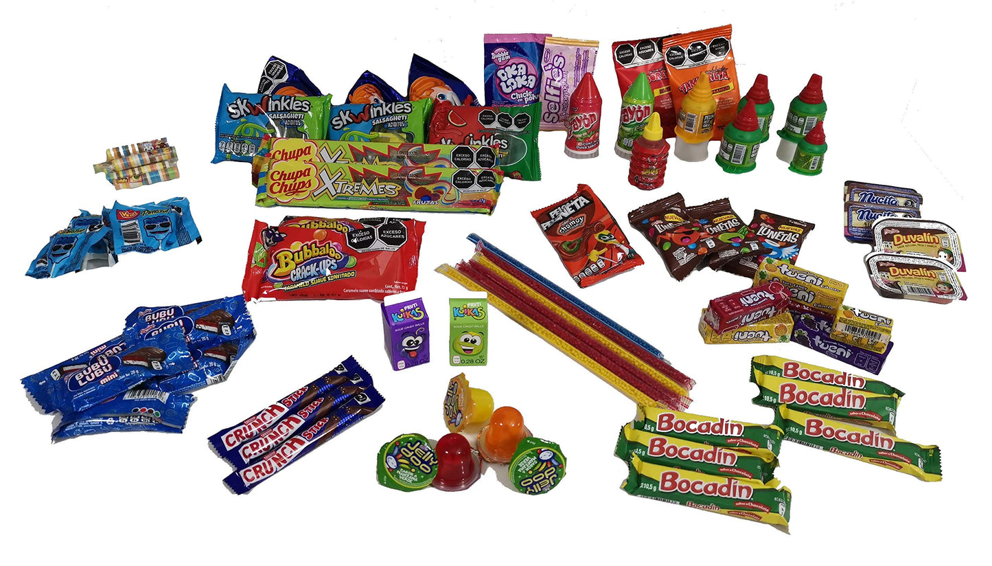 RICOLINO - Dulces para fiesta piñata, 4.5 Kilogramos, 284 piezas, caramelos, chocolates, paletas, tamarindos