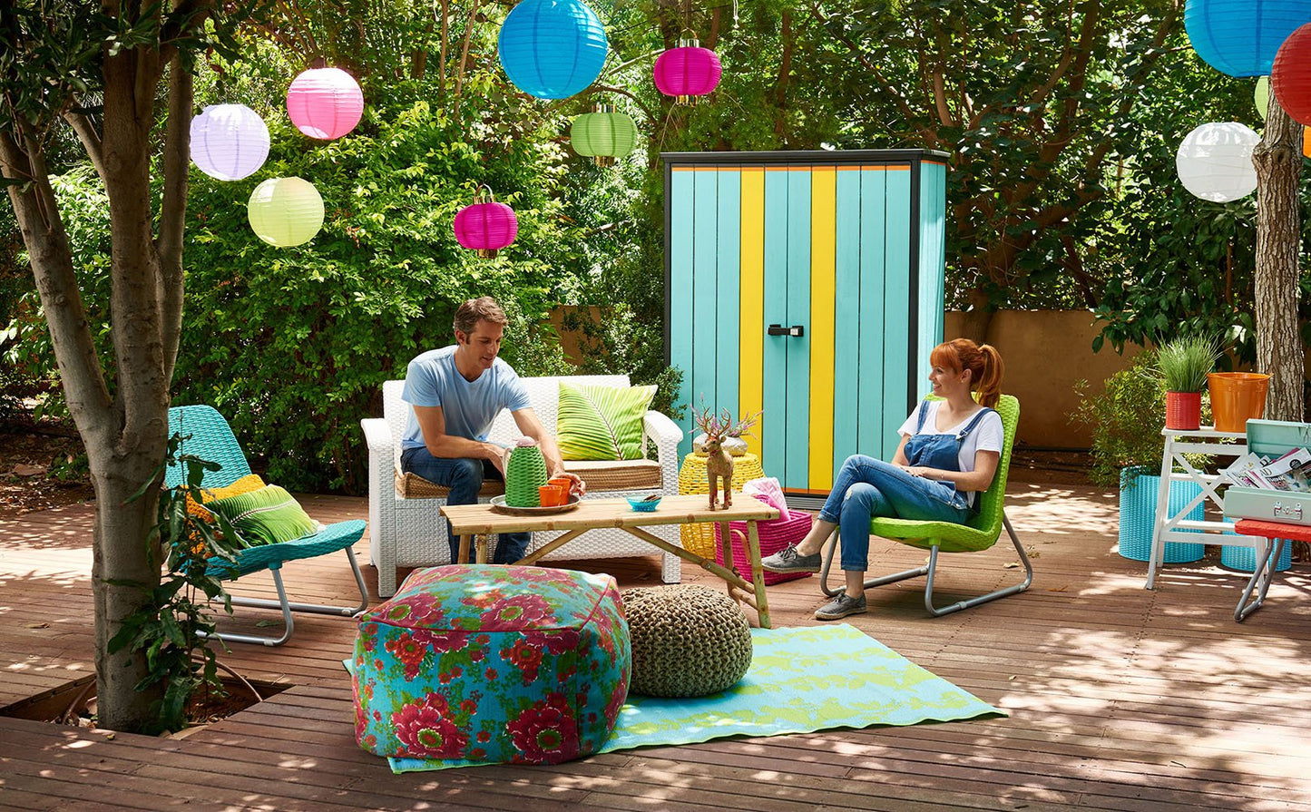 Keter 1.5 mAlto cobertizo de almacenamiento, Gris