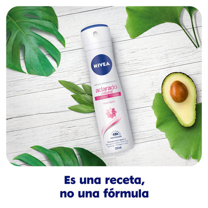 NIVEA - Desodorante Aclarante para Mujer, Nivea Tono Natural Classic Touch (150 ml), 48hrs Protección Antitranspirante en Spray con Aceite de Aguacate y Vitamina C