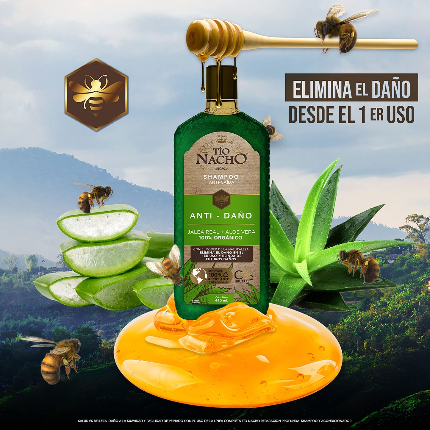 TÍO NACHO Shampoo ANTI-DAÃ‘O y Reparación Profunda