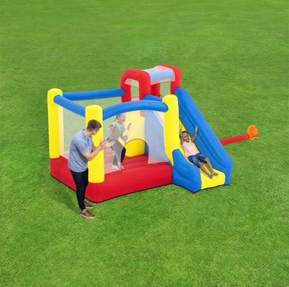 Bestway H2OGO! Slidetastic Mega Bouncer Bouncer House (9 pies x 8 pies 5 Pulgadas x 84 Pulgadas) | para Juegos en Interiores y Exteriores | Perfecto para niños a Partir de 3 años