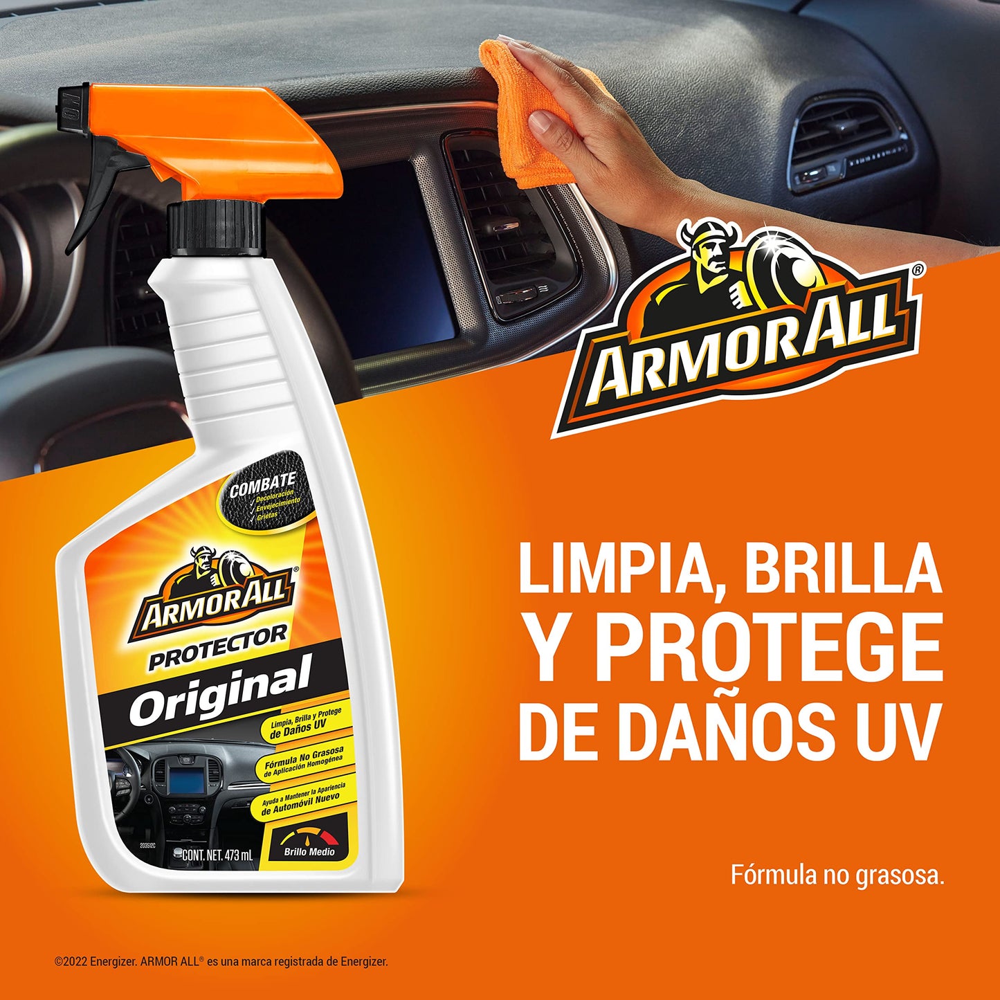 Armor All, Protector Original en Spray, 473 ml, Blanco