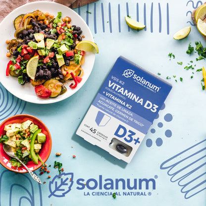 Vitamina D3 + Vitamina K2 45 Cápsulas by Solanum